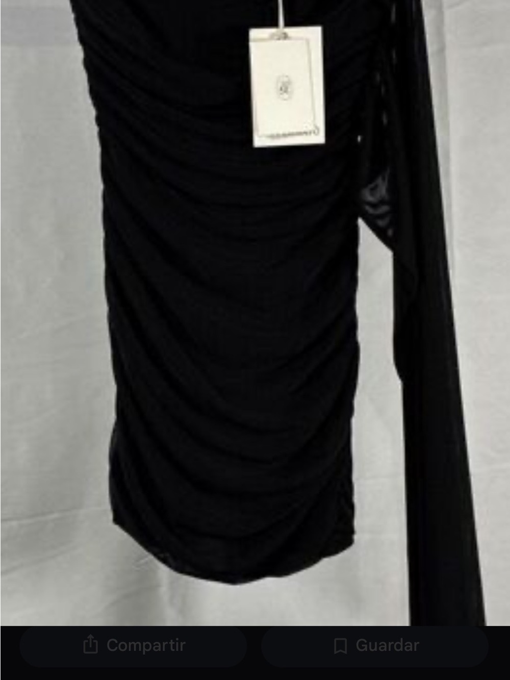 Peppermayo Black Ruched Mini Dress